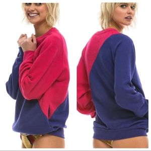 Aviator Nation Glider Sweatshirt in Rose / Purple Unisex Size Extra Small XS